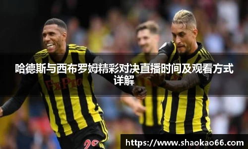 哈德斯与西布罗姆精彩对决直播时间及观看方式详解
